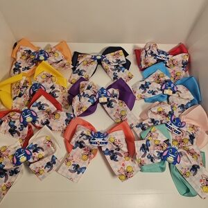 Multicolor Stitch Hair Bow Pick 1 Unused